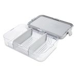 PackIt Mod Lunch Bento Food Storage Container, Steel Gray