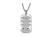 SBI Jewelry Women Girlfriend Necklace for Women Pendant Couple Together Forever I Love You Stainless Steel Heart Boyfriend Friends Relationship