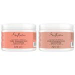 SheaMoisture Coconut & Hibiscus Curl Enhancer no silicones or sulphates smoothie for thick, curly hair 326 ml (Pack of 2)