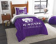 NCAA Kansas State Wildcats NCAA Twin Comforter & Sham, Royal Purple, Twin Size