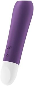 Satisfyer Ultra Power Bullet 2 Mini Bullet Vibrator - Clitoral Stimulator, Personal Massager, Wide Beveled Tip - Portable, Waterproof, Rechargeable, 10.5cm (Violet)