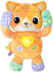 VTech Minù, Gattino Cucù, Gatto Peluche Interattivo con più di 35 Canzoni, Melodie, Frasi e Suoni, Modalità Musica e Natura, Diversi Materiali, Lingua Italiana, Batterie Incluse, 10-36 Mesi