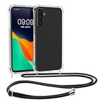 kwmobile Crossbody Case Compatible with Samsung Galaxy A35 Case - Clear TPU Phone Cover w/Lanyard Cord Strap - Transparent