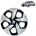 PRIGAN Altis (G Model Only) Black Silver Wheel Cover 15" for Toyota Altis (Set of 4 Pcs) (Press Fitting) Model- Punch Reverse 15