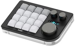 KEEBMONKEY Megalodon Triple Knob Macro Pad Programmable Designer Mini Keyboard 16 Keys (Black)