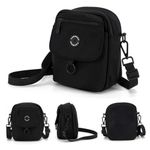 COOWONE Waterproof Dog Walking Bag Crossbody Bags Dog Treat Pouch for Pet Training, Puppy Treat Tote, Treat Bag, Dog Mom Purse (Black 1.0)