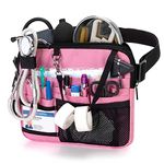 Damero Nurse Fanny Pack with Medical Gear Pockets, Nurse Waist Pouch Nurse Tool Belt with Tape Holder for Stethoscopes, Bandage Scissors and Other Medical Supplies, Pink