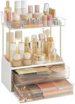 SONGMICS 4-Layer Makeup Organizer, Skincare Organizer, 4 Dividers, Anti-Slip Design, Bathroom Counter Organizer, Versatile for Vanity Bedroom Kitchen, Christmas Gift, Transparent UJKA021W02