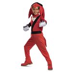 Deluxe Knuckles Costume for Kids, Official Sonic Prime Costume and Headpiece, Size (10-12)