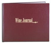 BookFactory Wine Journal/Wine Collector's Log Book/Wine Collector's Diary/Wine Notebook - Maroon Leather Cover - 72 Pages, Smyth Sewn Hardbound, 8 7/8" x 7" (LOG-072-XLO-TWR-WINE-XMT43)