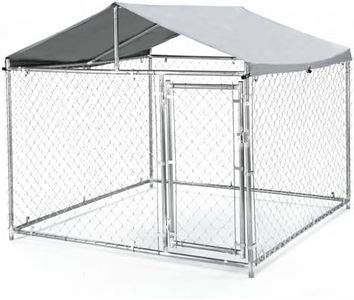 GarveeLife 79 Inch Large Outdoor Dog Kennel, Anti-Rust Dog Kennel Outside with Roof, Chew Proof Cage for Dogs, Rabbits, Chicken Farming