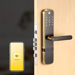 Yale Zuri Smart Door Lock with 5 Way Unlocking (Fingerprint, PIN, RFID, Manual Key) and Built-in Bluetooth (to Access Through Home App) (Antique Bronze)