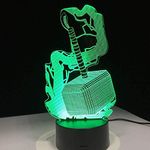 Led Night Lights 3D Avengers Alliance Thor Hammer 3D Movie Anime Figure Night Light Creative Led Night Lamp Children s Bedroom Bedside Lamp