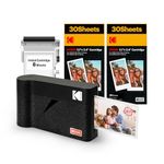 KODAK Mini 2 ERA 4PASS Portable Photo Printer, Initial 8 Sheets + 60 Sheet Pack Bundle, Black