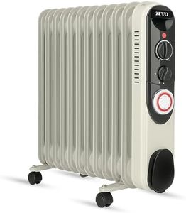 Zuvo - Powerful 2500W Oil Filled Radiator with 11 Fins – Lightweight Slim Portable Heater with 24h Timer, Adjustable Thermostat with 3 Heat Settings for Efficient Heating