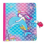 Playhouse Mermaid Love Shiny Foil Cover Lock & Key Lined Page Diary for Girls