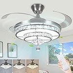 DLLT Crystal Ceiling Fan with Light