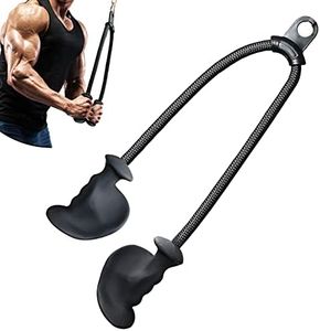 Ergonomic Tricep Rope Pull Down Attachment, Gym Cable Attachment, Pull Down Rope for Cable Machine, Upgraded Tricep Attachment with Full Palm Support, Tricep Rope Cable Attachment (Style 1)