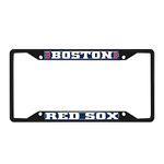 Fan Mats 31299: Boston Red Sox Metal License Plate Frame Black Finish