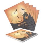 40pcs Halloween Party Napkins, 33x33CM Halloween Orange Napkins with Pumpkin Bats Castle, Cocktail Napkins Dinner Napkins Soft Paper Serviettes Napkins Disposable Party Tableware for Halloween Party