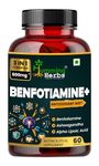 Humming Herbs Benfotiamine+ 600mg with Ashwagandha & Alpha Lipoic Acid - Antioxidant & Energy Support - Promotes Nerve Health & Metabolic Function - Nutraceutical Supplement