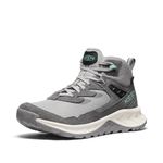 KEEN Women's Hightrail Mid Height Durable Lightweight Breathable Leather Waterproof Hiking Boots, Alloy/Lichen, 8