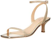 Badgley Mischka Women's Charisma Ii Heeled Sandal, Gold Fabric, 5.5 UK