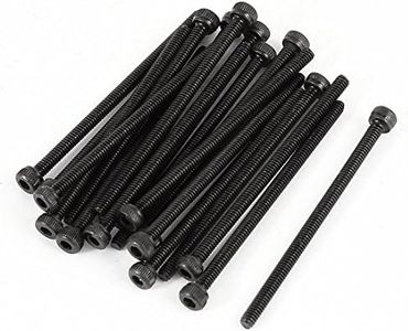 sourcing map 20pcs M2x35 Vis six pans creux tête hexagonale cylindrique moletée Boulon en 12.9 acier alliage