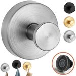 Luxe Hold No-Drill Hooks - 2024 Upgraded Suction Cup Hooks Stainless Steel Waterproof Suction Cup Hooks for Shower/Bathroom/Hanging Towels/Mounting on Glass Shower Doors/Tile/Mirrors (4, Silver)