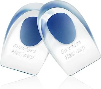 Gel Silicone Heel Cups/Pads, 1 Pair Blue, Size L (Men 10-14.5, Women 11.5-13)