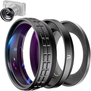 ULANZI Creative ZV-1 Wide Angle/Macro Additional Lens 52mm Diameter Compatible with Sony ZV-1 Camera ONLY, 2 in 1 Extra Lens Attachment with Strong Adhesive-Back Adapter Ring Mount, WL-1