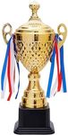 Juvale Large Gold Trophy Cup for Sports Championships, Tournaments, Award Competitions, Spelling Bee (15.2 x7.5 x 4.75 in)