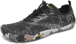 SAGUARO Barefoot Shoes Men Wide Toe Box Minimalist Trail Runner Sneakers Mens Fitness Gym Shoe Smart II Size US 11 Women/9 Men Camo Black