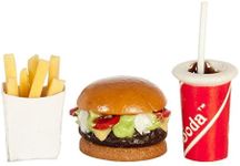 Dollhouse Miniature HAMBURGER/FRIES/DRINK