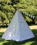 Iloveteepee White Canvas Teepee from Canada, Kids Teepee Tent, Play Tent, Kids Room Decor (Natural Canvas)