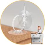 16 Pack Anti Tip Furniture Anchors for Baby Proofing, No Drill Furniture Wall Anchors Secure Dresser & Bookshelf to Wall Prevent Falling, Adjustable Dresser Anchors to Wall for Child and Pet Safety