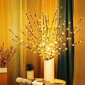 3 Pack Branch Lights for Vase, Warm White Lighted Twig Branches 60 LED Lights Artificial Tree Willow Lighted Branches for Home Holiday Party Decoration Decor Battery Operated