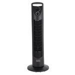 BLACK+DECKER BXFT50002GB Tower Fan with 2 Hour Timer, 3 Speeds, Automatic Oscillation, 30”, 40W, Black