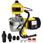 TDRRICH 1HP Water Pressure Booster Pump with Automatic Controller for Whole House,110v Shallow Well Portable Water Stainless Steel Pump,Jet Transfer Pump Switch for Lawn Garden Sprinkler Irrigation