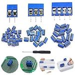 Youmile 60PCS Screw Terminal Block Connector PCB Mount KF301 2/3/4 PIN Pitch 5mm For Breadboard PCB Board With Phillips screwdriver