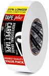 Professional Rug Tape - 2 Inch by 40 Yards (120 Feet! - 2X More!) - Double Sided Non-Slip Carpet Tape - Premium White Finish - Perfect Gripper for Holding Indoor Rugs in Place