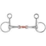 Shires Equestrian - Hanging Cheek, Copper Lozenge Snaffle - S/steel - Size: 51/2