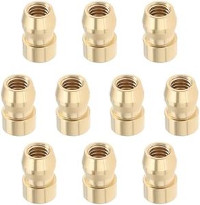 VGOL 10pcs M4 Spark Plug Terminal Nut Brass Spark Plug Bullet Head Terminal Ignition Spark Plug Nipple Nut M4 Spark Plug Brass Connector Car Accessories