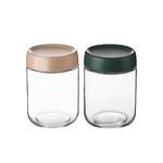 Hniuyun 2 pack 16oz Wide Mouth Glass Jars with Screw Lids for Sealing,Overnight Oats, Salad Dressing, Spice, Candies, DIY Projects, Reusable Food Storage Containers