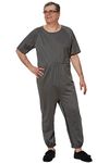 Ovidis Dementia Clothing - Alzheimers Anti-Strip Jumpsuit - Onesie for Elderly Men - Bobby Grey L