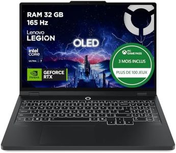 Lenovo Legion Pro 5 16IAX10H - Ordinateur Portable 16'' OLED WQXGA 165Hz Copilot+ (Intel Ultra 7 255HX, RAM 32Go, SSD 1To, NVIDIA RTX 5070 8GB, Windows 11) Clavier rétroéclairé en Blanc AZERTY - Noir