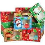 20pcs Christmas Cookie Boxes With Window Christmas Cookie Containers For Gift Gi