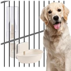 Hanging Automatic Food Water Dispenser,Gravity Pet Feeder Water Dispenser Set,Cage Cat Water Dispenser,Food Bowl for Bunny Guinea Pig Ferret Water Dispenser (Large Bowl Size)