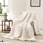 L'AGRATY Chunky Knit Blanket Throw,