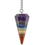 Foodie Puppies 7 Chakra Stones Pendulum Gemstone Pendant Energy Healing Dowsing Crystal Pendulum Dowsing Pendulum With Chakra Chain And Crystal Ball For Reiki Healing And Crystal Grid Meditation